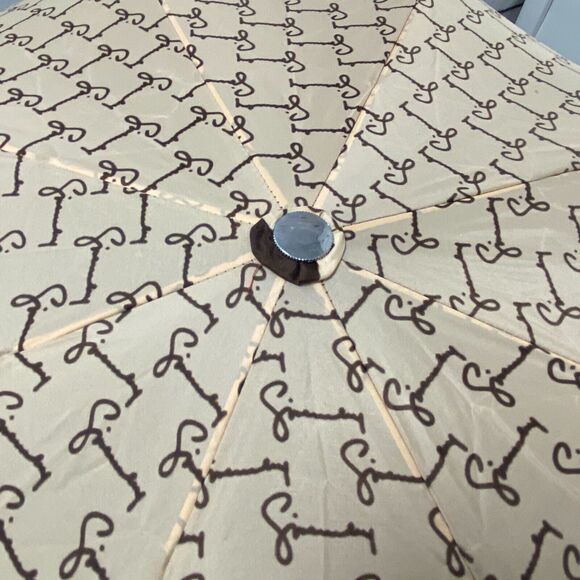 Givenchy Nylon Rain Umbrella Parasol Signature Brand Branding Paris New York VTG - Picture 2 of 14